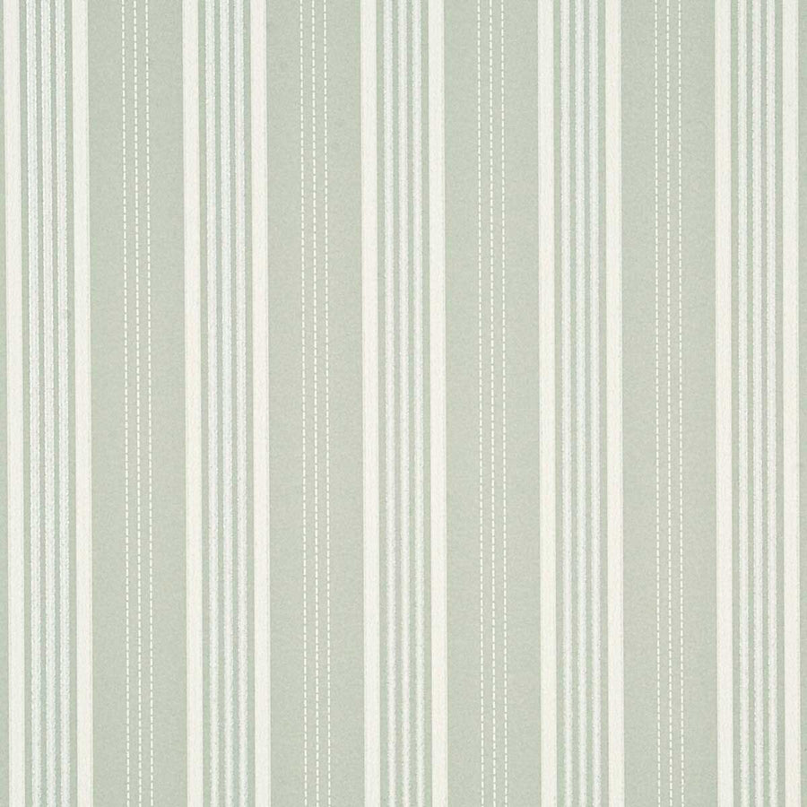 Mulberry Home Narrow Ticking Stripe Wallpaper | Silver & Ivory | FG067.J79