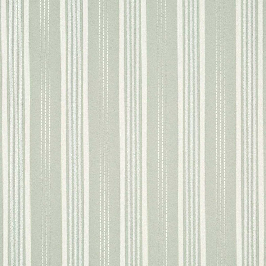 Mulberry Home Narrow Ticking Stripe Wallpaper | Silver & Ivory | FG067.J79