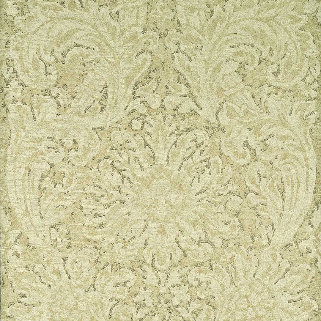 Mulberry Home Faded Damask Wallpaper | Sand | FG072.N102