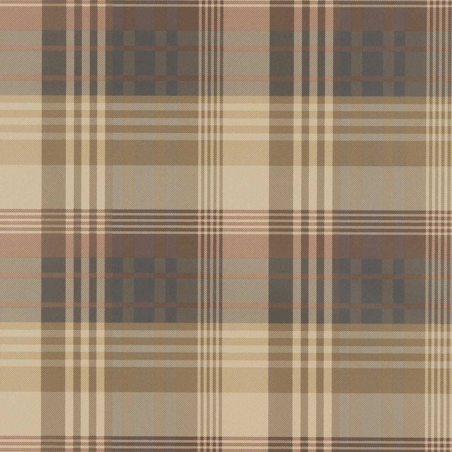 Mulberry Home Mulberry Ancient Tartan Wallpaper | Red & Charcoal | FG079.V78