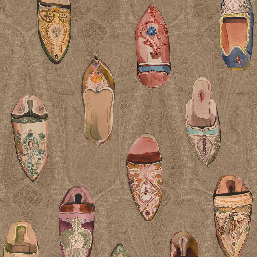 Mulberry Home Babouches Wallpaper | Antique | FG096.J52