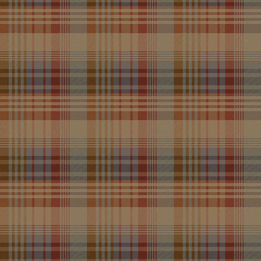 Mulberry Home Mulberry Ancient Tartan Wallpaper | Red & Blue | FG100.V110