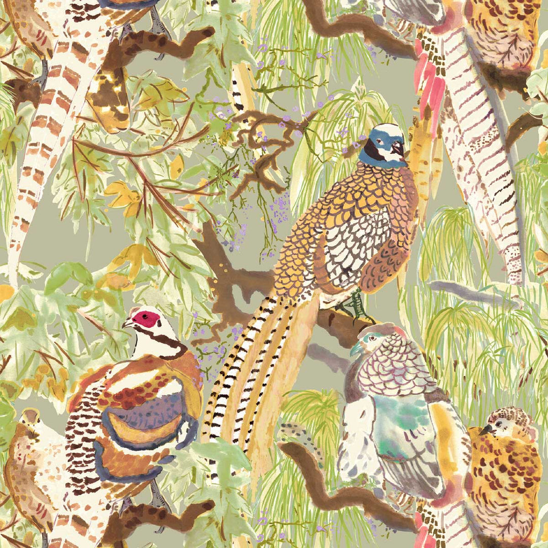 Mulberry Home Game Birds Wallpaper | Multi | FG101.Y101