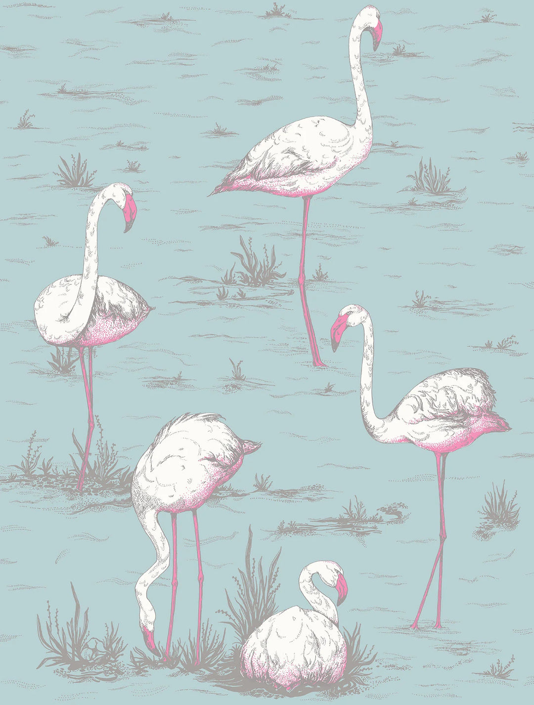 Flamingos Wallpaper by Cole & Son - 66/6044 | Modern 2 Interiors