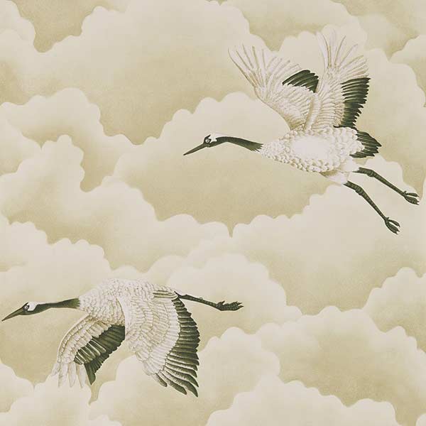 Harlequin Cranes In Flight Wallpaper - Pebble - 111231 | Modern 2 Interiors