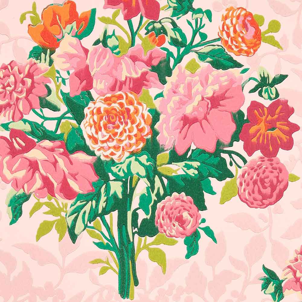 Dahlia Bunch Rose Quartz & Spinel Wallpaper