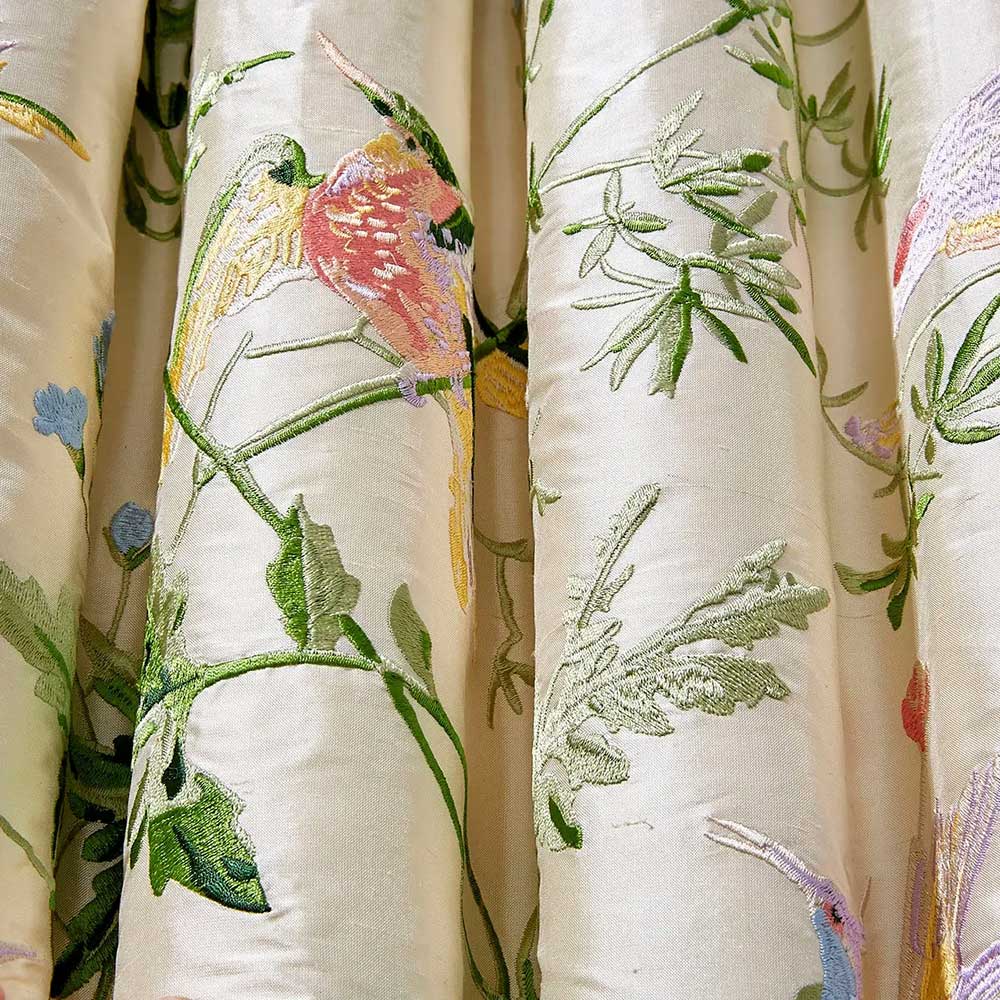 Cole & Son Hummingbirds Silk Fabric | Bright Multi | F111/1002