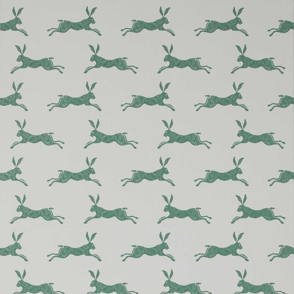 March Hare Green Wallpaper