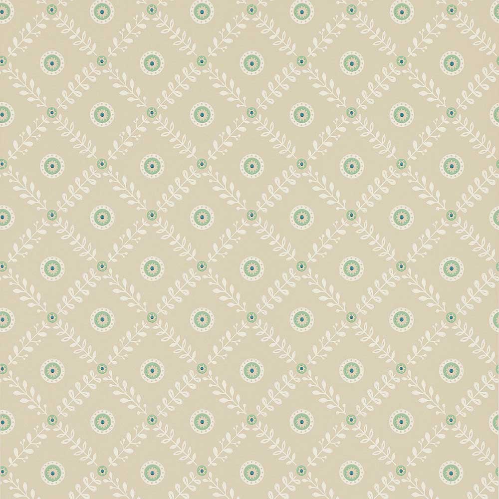 Payton Beige & Aqua Wallpaper