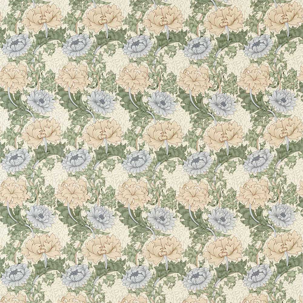 Chrysanthemum Mineral & Cream Fabric