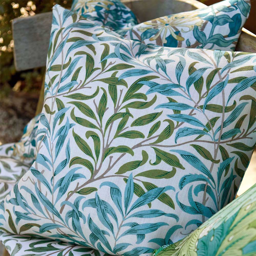 Willow Bough Nettle & Sky Blue Fabric