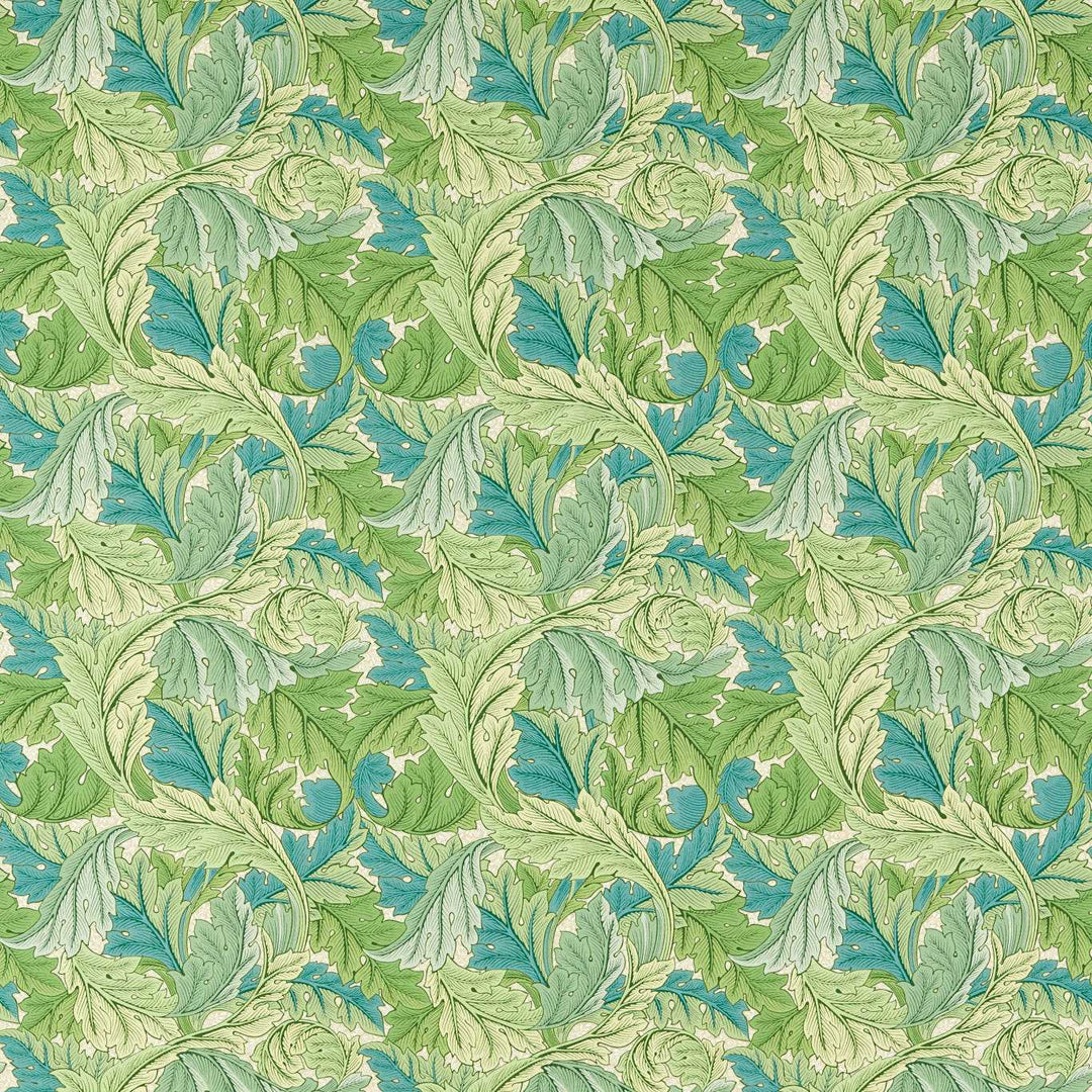 Acanthus Nettle & Sky Blue Fabric