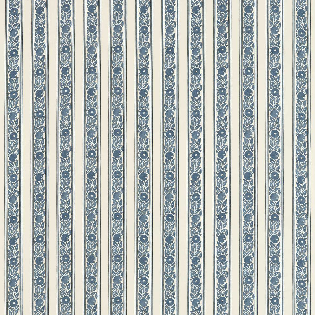 Fruit Stripe Indigo Fabric