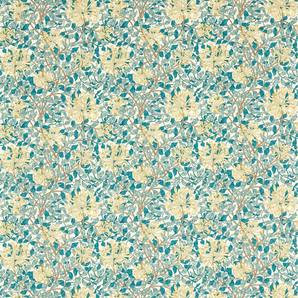 Honeysuckle Teal & Soft Lemon Fabric