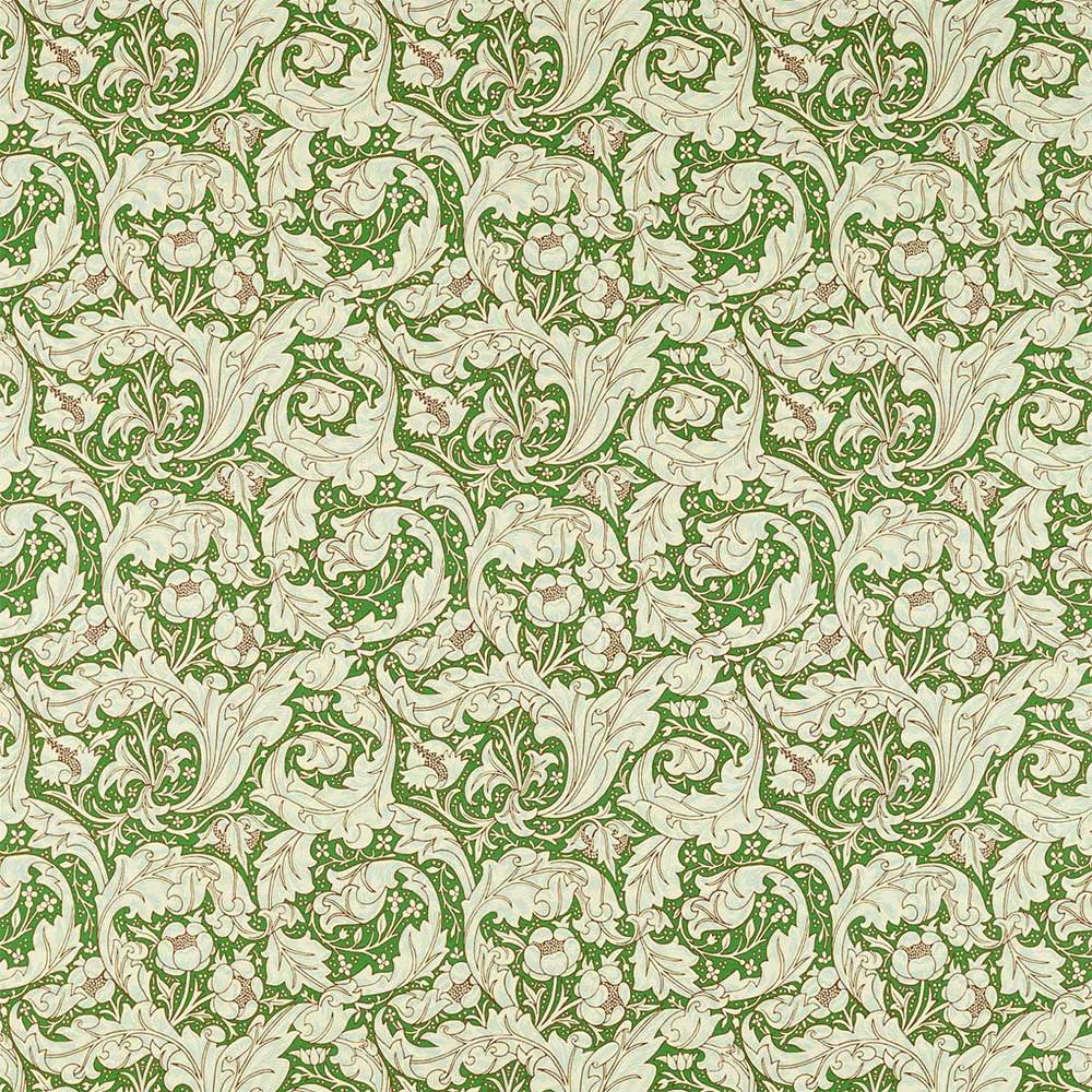 Bachelors Button Leaf Green & Sky Fabric