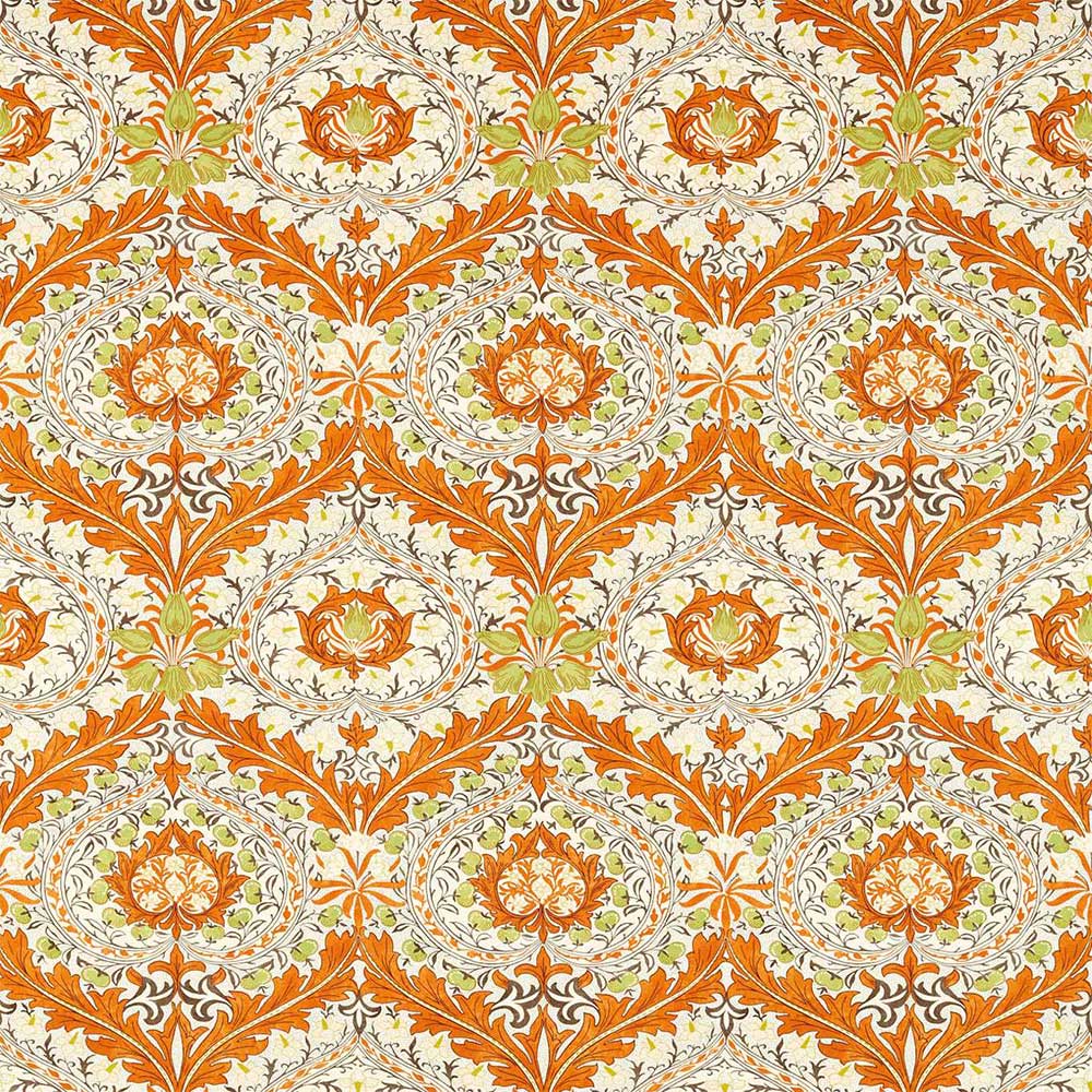 Merton Burnt Orange & Chartreuse Fabric