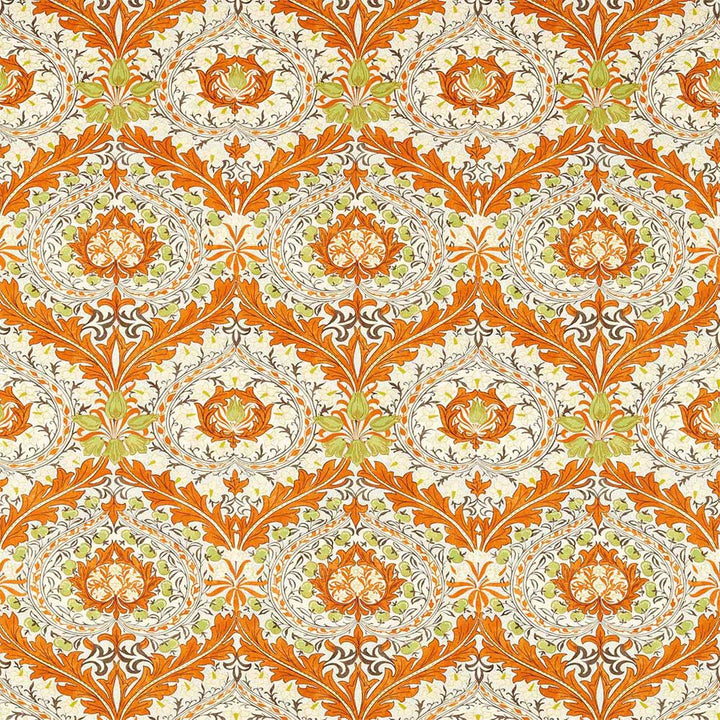 Merton Burnt Orange & Chartreuse Fabric