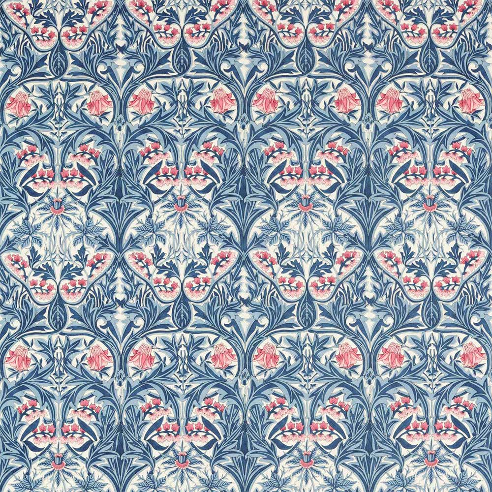 Bluebell Indigo & Rose Fabric