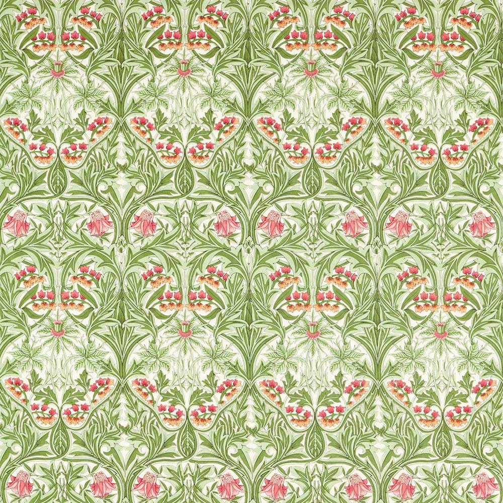 Bluebell Leaf Green & Sweet Briar Fabric