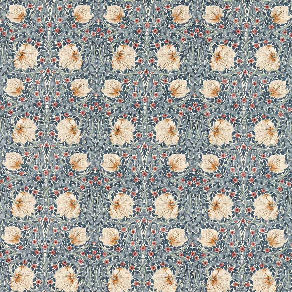 Pimpernel Woad & Coral Fabric