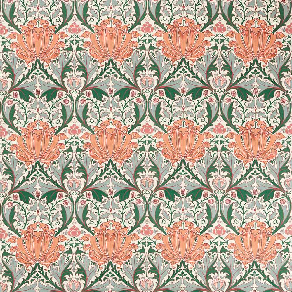 Helena Peach & Teal Fabric