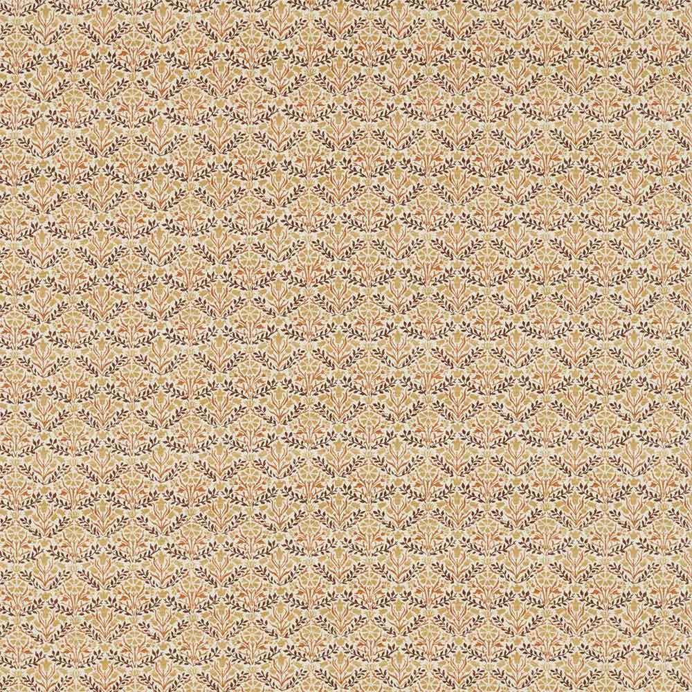 Bellflowers Chocolate & Tan Fabric