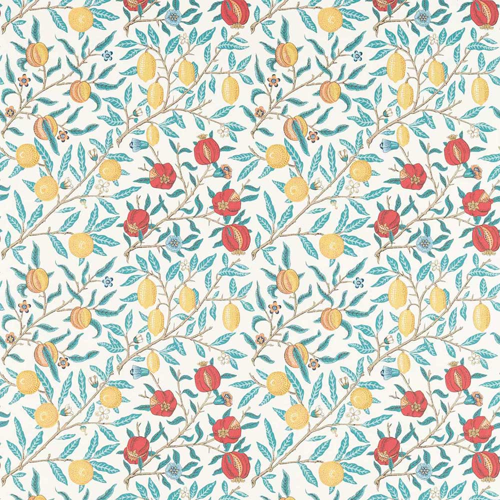 Fruit Green Indigo & Madder Fabric