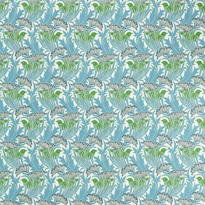 Laceflower Garden Green & Lagoon Fabric