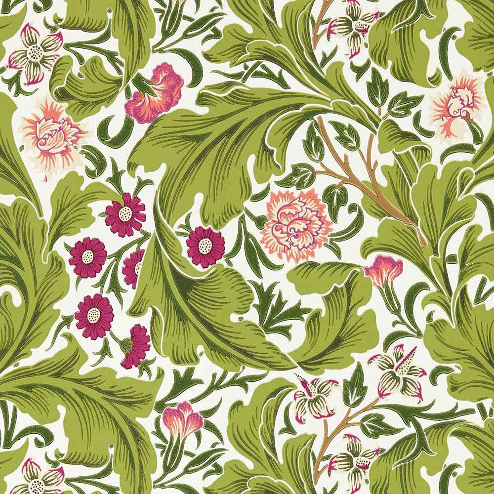 Leicester Sour Green & Plum Wallpaper