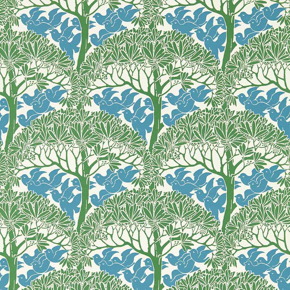 The Savaric Garden Green Wallpaper