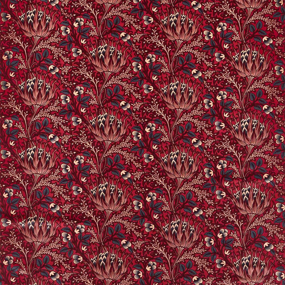 Artichoke Velvet Barbed Berry Fabric