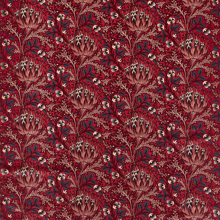 Artichoke Velvet Barbed Berry Fabric