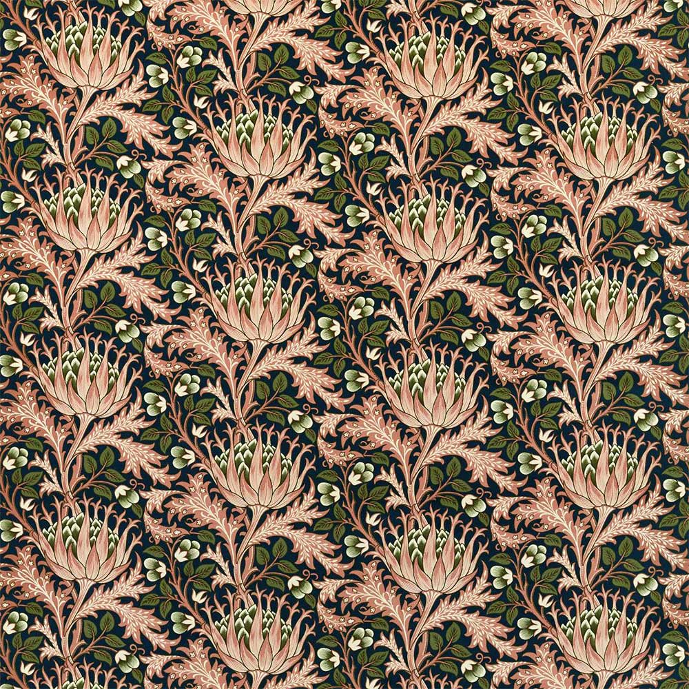 Artichoke Velvet Inky Fingers & Blush Fabric