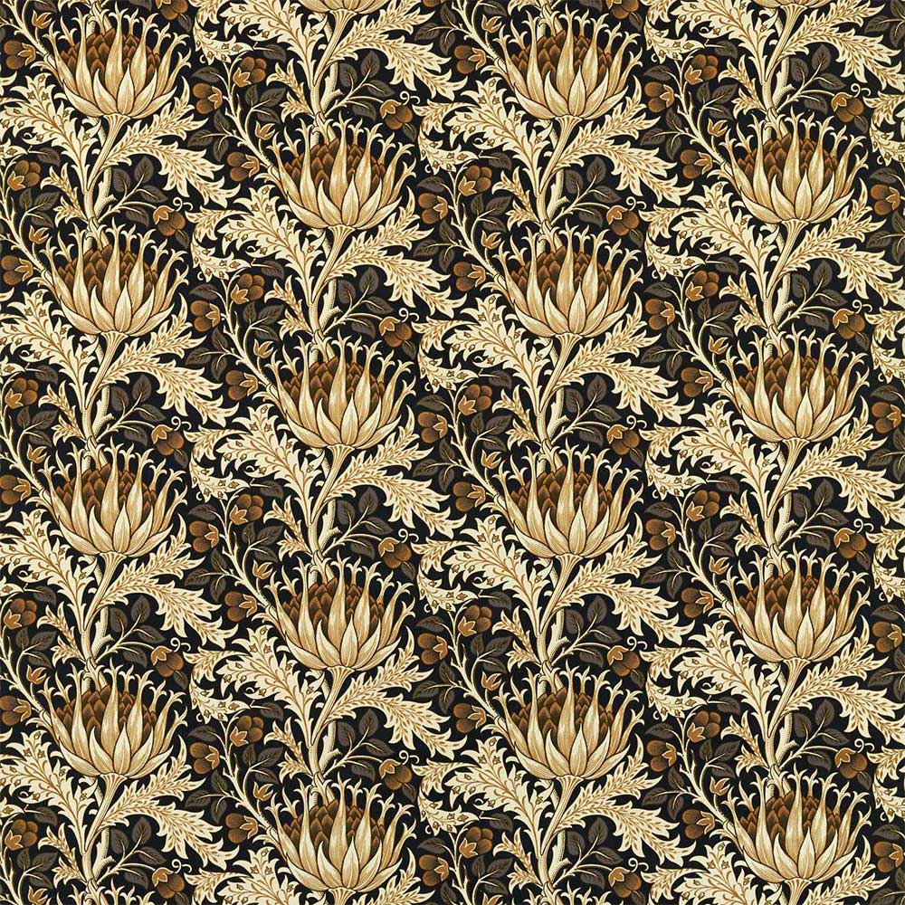 Artichoke Velvet Midnight & Pearwood Fabric