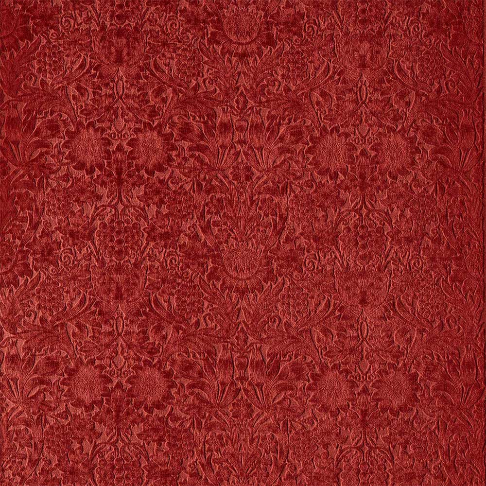 Sunflower Caffoy Velvet Barbed Berry Fabric