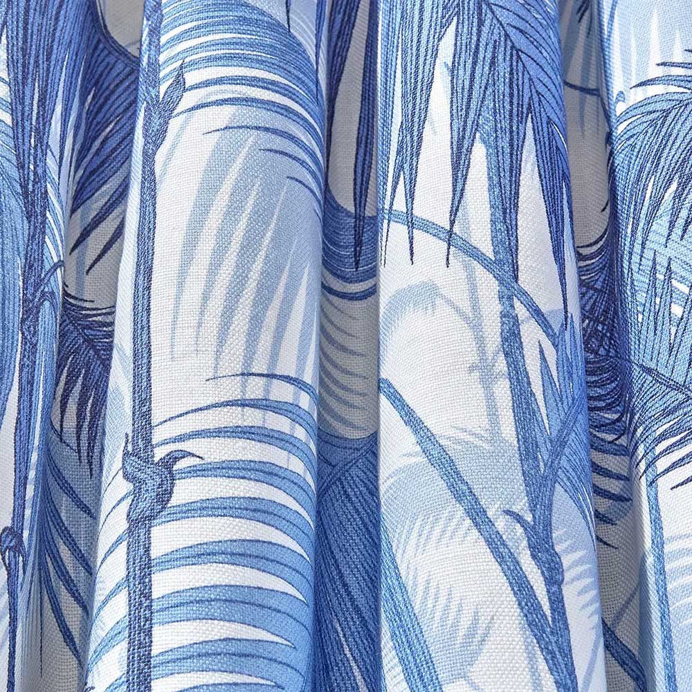 Cole & Son Palm Jungle Linen Union Fabric | Hyacinth on White | F111/2006LU