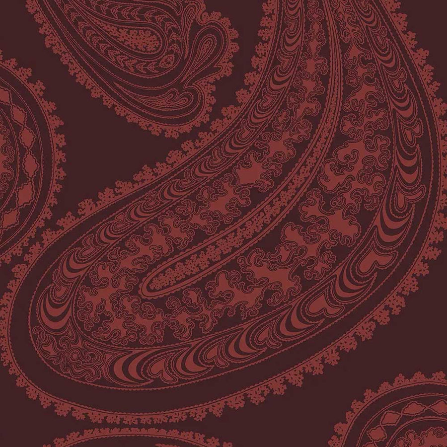 Cole & Son Rajapur Velvet Fabric | Rose on Dark Crimson | F111/10038