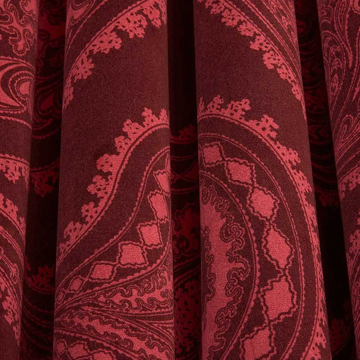 Cole & Son Rajapur Velvet Fabric | Rose on Dark Crimson | F111/10038