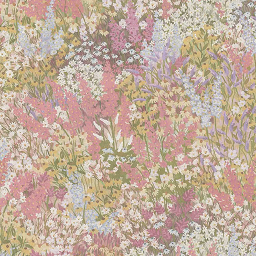 Grand Fleur Velvet Peach & Blush Fabric