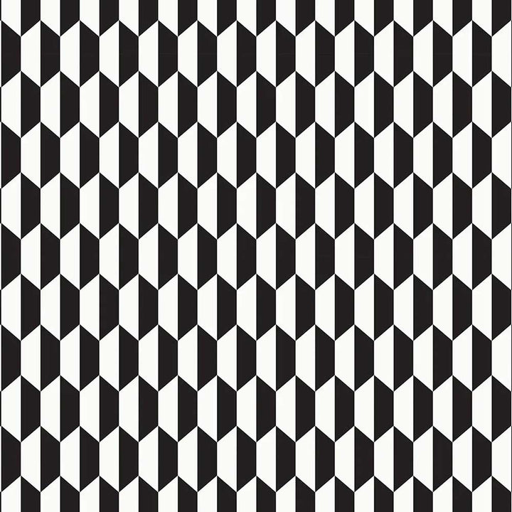 Cole & Son Tile Jaquard Fabric | Black & White | F111/9034