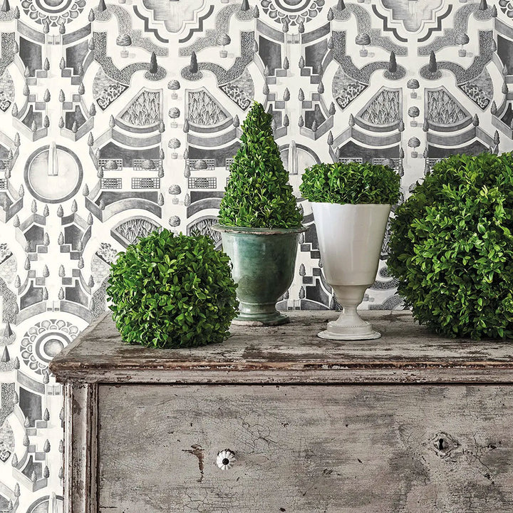 Topiary Soot Wallpaper