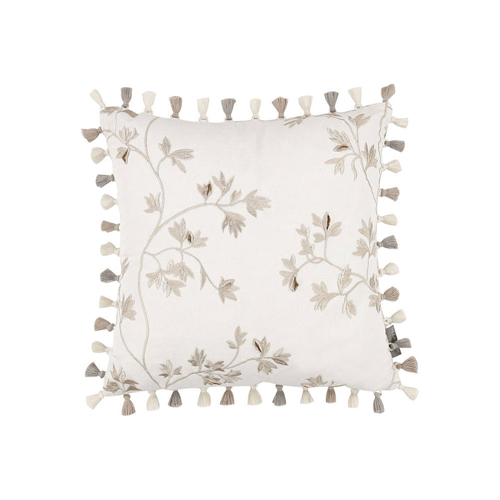 Villa Nova Aurea Cushion | Calico | VNC3556/01 | A feature cushion from the Abloom Collection. Cushion Displayed in full to highlight the grey tone floral print cushion.