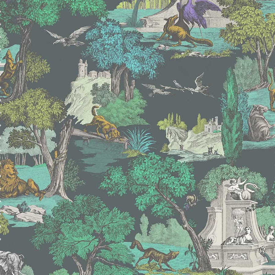 Cole & Son Versailles Grand Cotton Fabric | Viridian | F111/6022