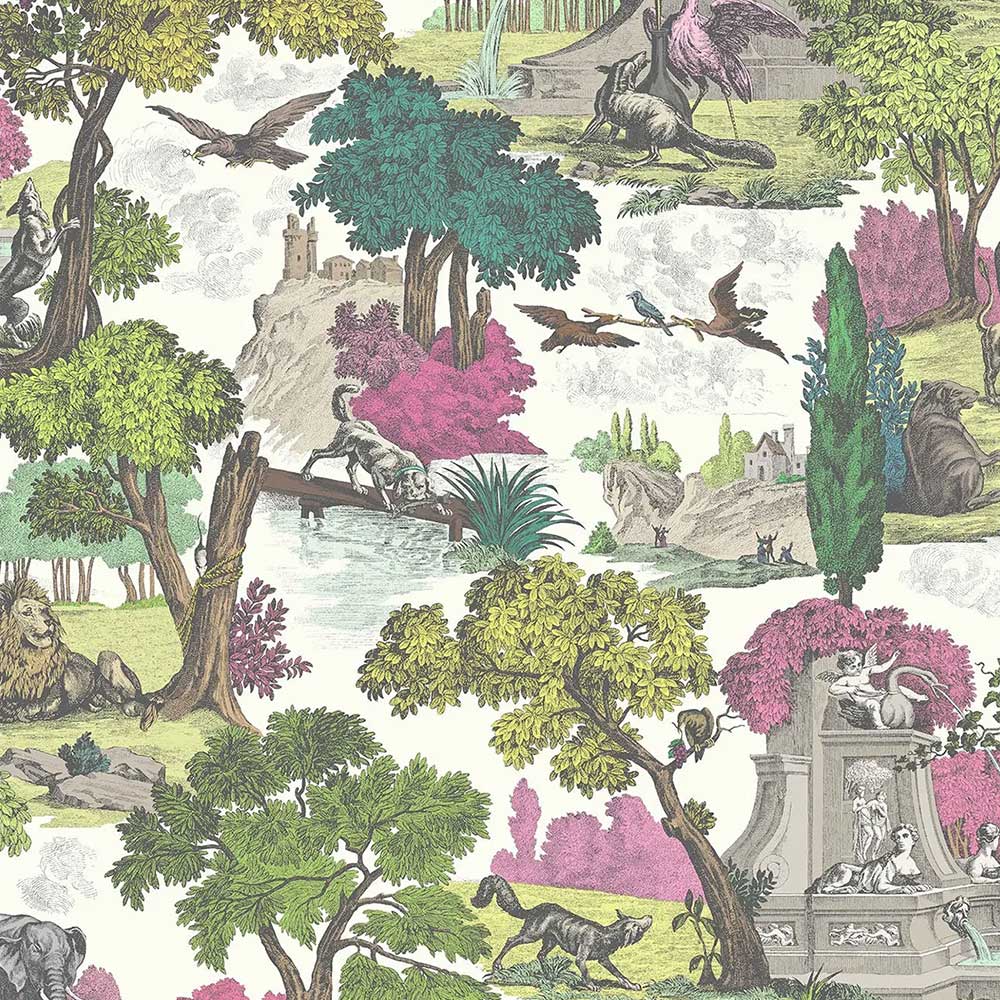 Cole & Son Versailles Grand Cotton Fabric | Bright Classic Multi | F111/6023