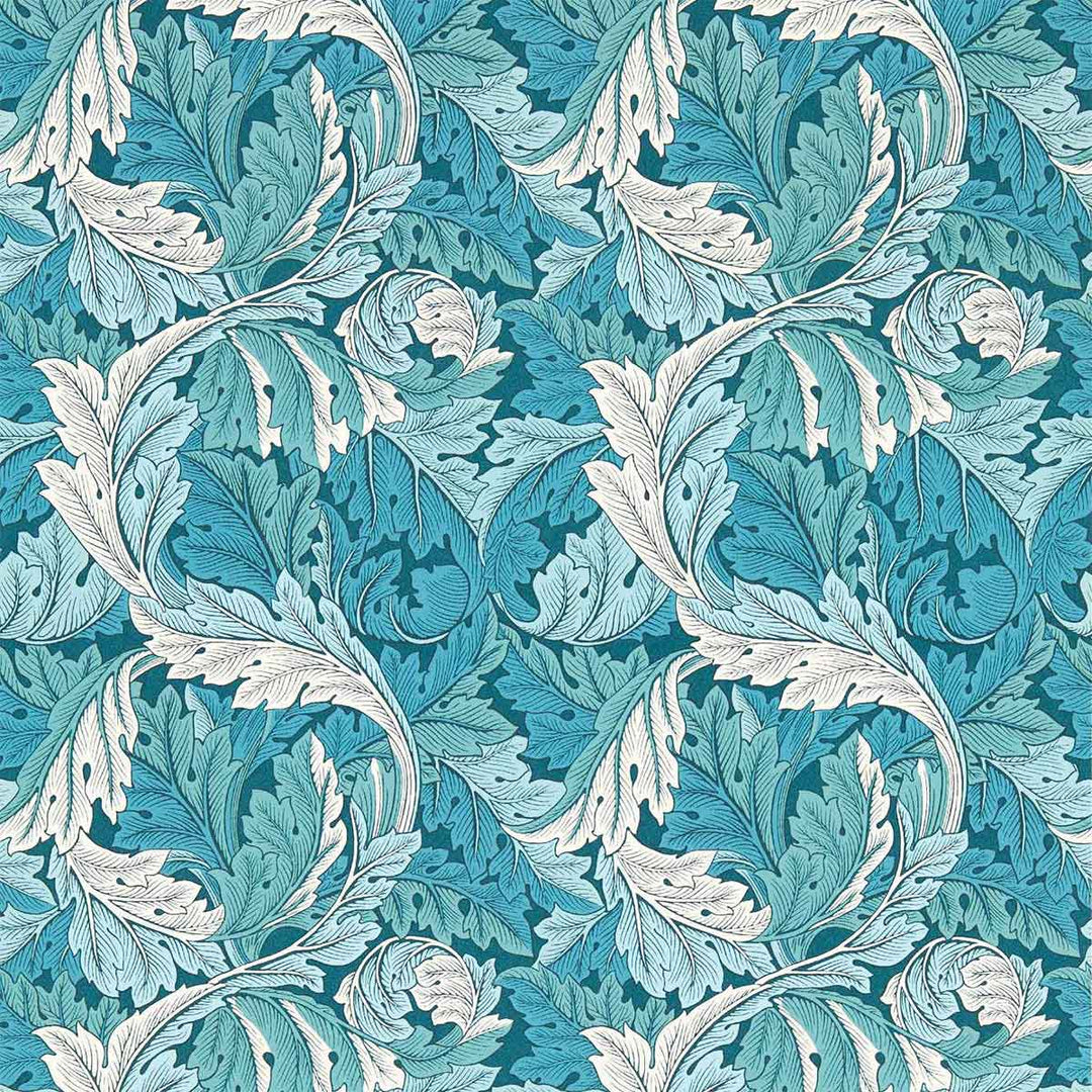 Acanthus Teal Wallpaper