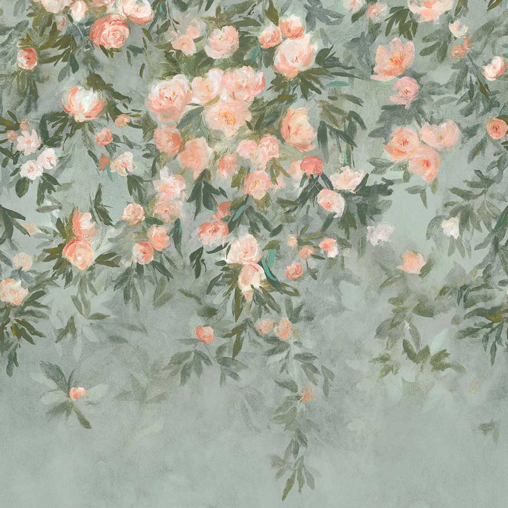 Ottavia Mural Coral Wallpaper