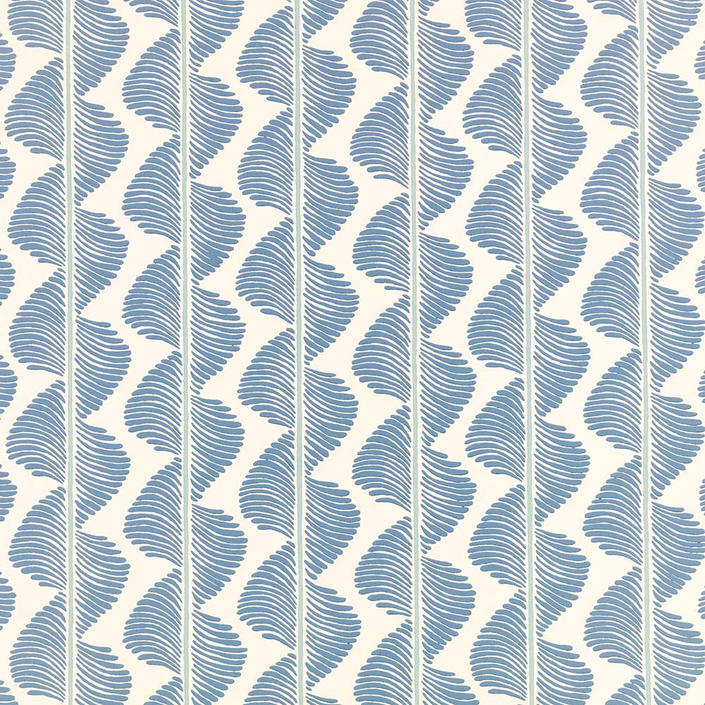 Aubin Boathouse Blue Wallpaper