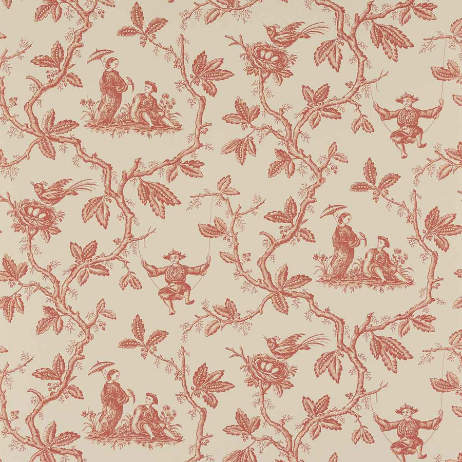 Colefax & Fowler Toile Chinoise Wallpaper | Pink | W7017-01