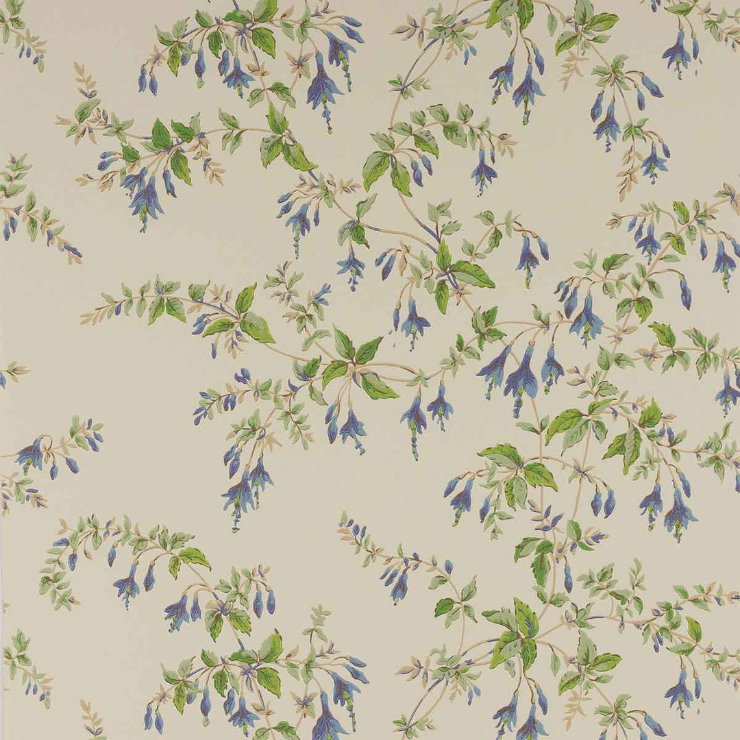 Colefax & Fowler Fuchsia Wallpaper | Blue & leaf | W7018-01