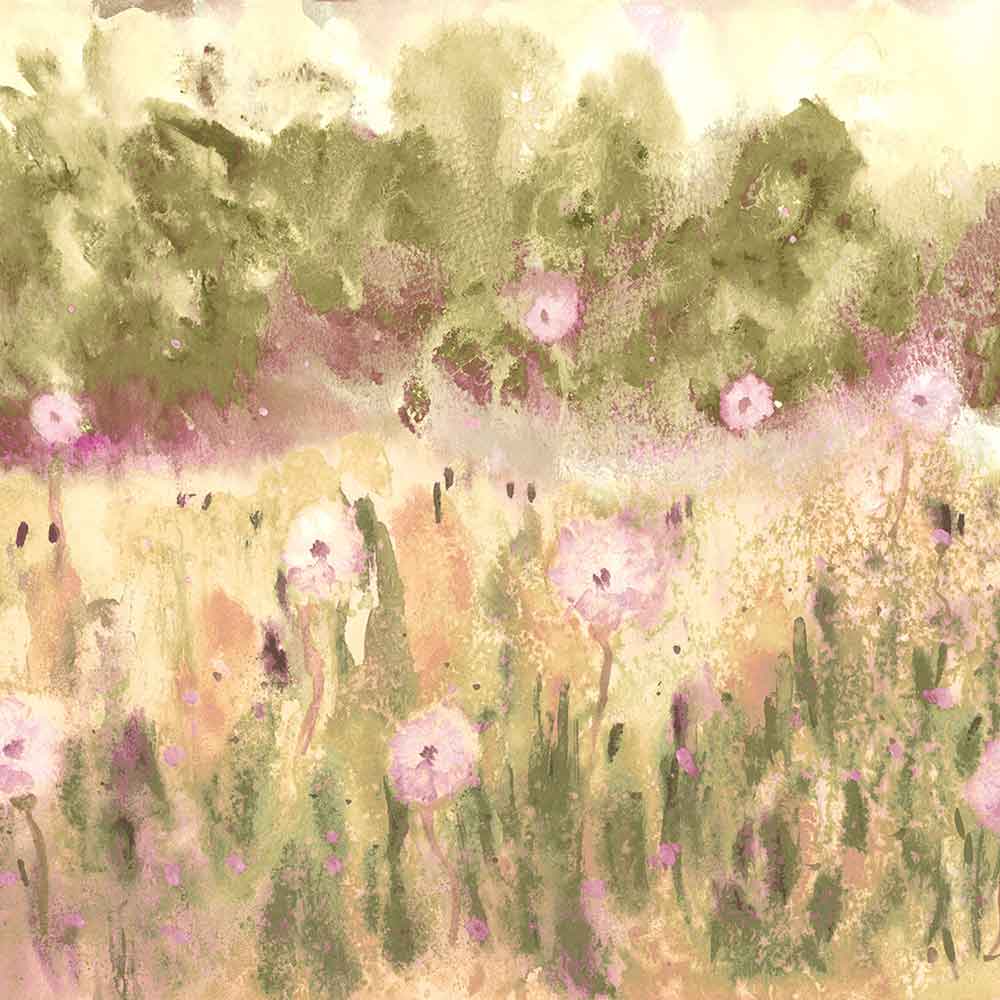 Meadow Mural Heather & Olive